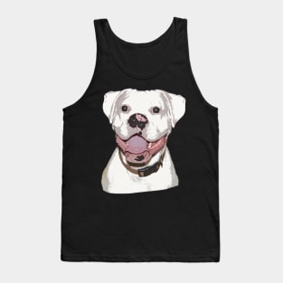 White Boxer Dog Tank Top